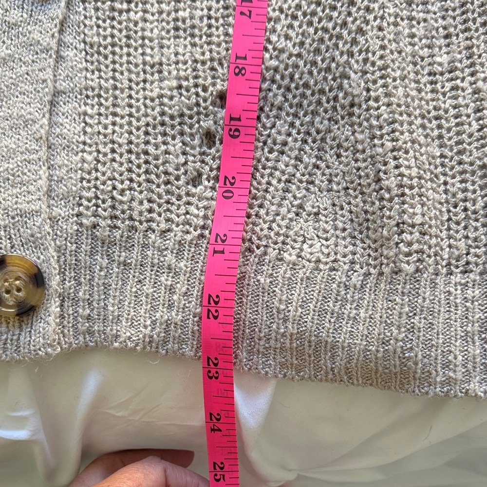 Pink Rose Taupe Knit Cardigan Sweater - Picture 5 of 6